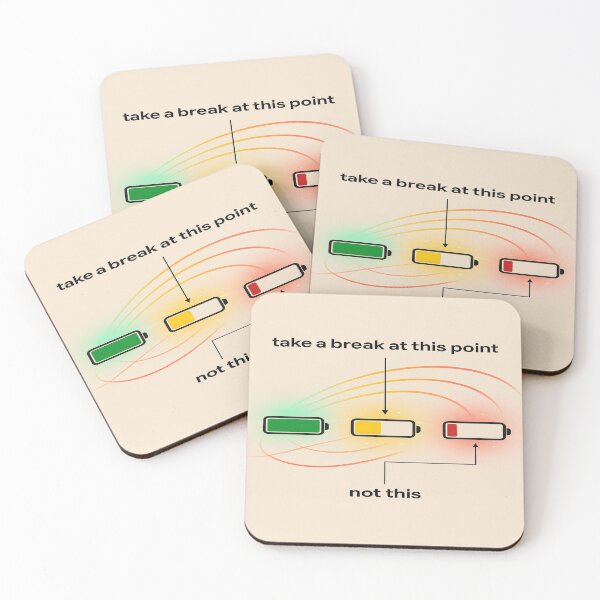 Item preview, Take a Break Battery Poster – Self Care Productivity designed and sold by POD DYNASTY.