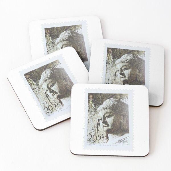 Item preview, Buddha China Sepia Vintage Postage Stamp designed and sold by red-amber65.