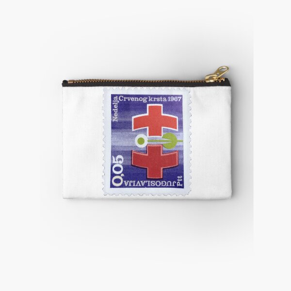 Item preview, Yugoslavia Red Crosses On Blue Vintage Postage Stamp designed and sold by red-amber65.