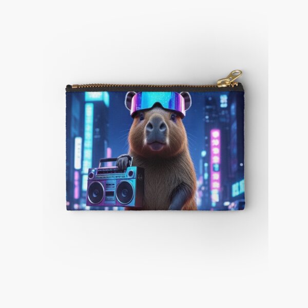 Item preview, Ultra Chill Capybara - 80s Synthwave Retro Aesthetic designed and sold by DigitalVibes Art, CreatorSpace, PixelMood. By AngryFish.Art..