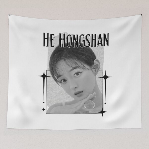 Item preview, He Hongshan (何泓姗) Chinese Actress Art Chinese Celebrity IllustrationScrapbook Collage Cozy Y2K Vintage Design designed and sold by HELL0WBELLO.