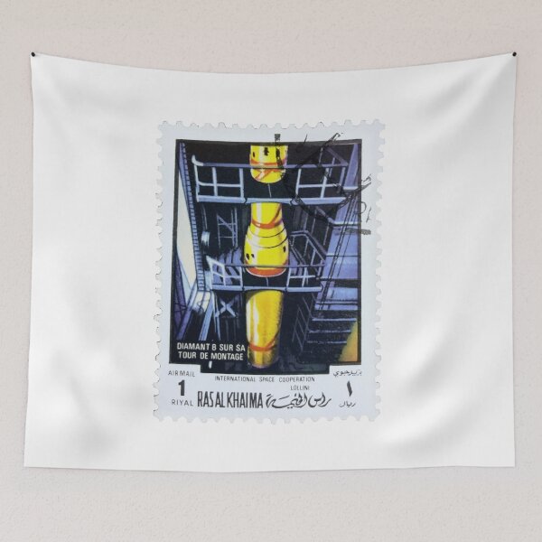 Item preview, Space Rocket Vintage Postage Stamp designed and sold by red-amber65.