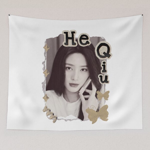 Item preview, He Qiu (何秋) Chinese Actress Art Chinese Celebrity Illustration Scrapbook Collage Cozy Y2K Vintage Design designed and sold by HELL0WBELLO.