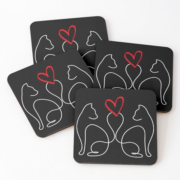 Item preview, Two white cats with heart designed and sold by Yoosec.