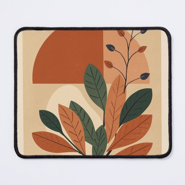 Item preview, Mid-Century Botanical Triptych | Terracotta & Green Abstract Leaf Art Set - MIDDLE designed and sold by AM-little-shop.
