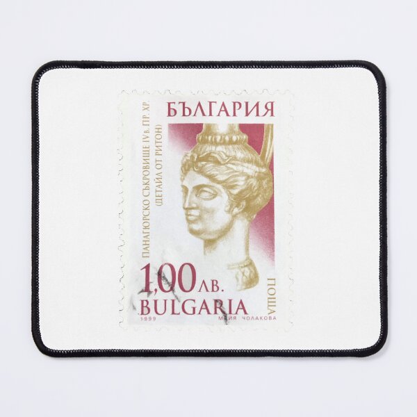 Item preview, Bulgaria Peace Gold and Red Vintage Postage Stamp designed and sold by red-amber65.