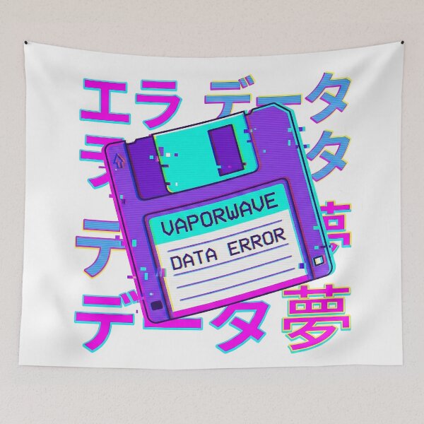 Item preview, Vaporwave Floppy Disk - Retro 90s Glitch Art designed and sold by Doorshan.