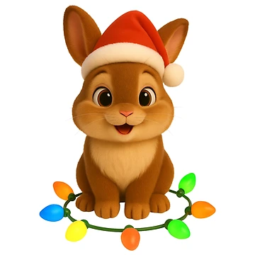 Artwork thumbnail, Christmas Rex Rabbit by Sillytoe