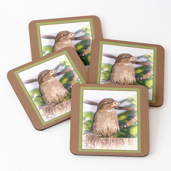 Item preview, Birdie With A Mouthful (house sparrow) designed and sold by CarolM.