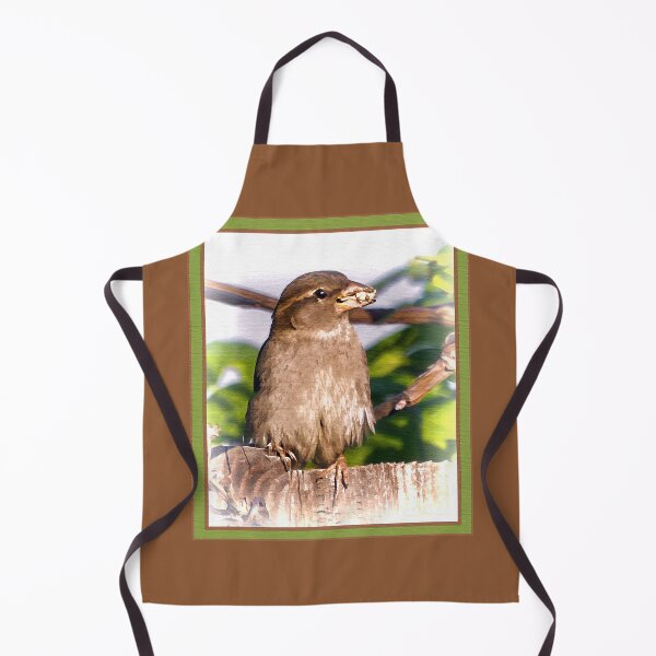 Item preview, Birdie With A Mouthful (house sparrow) designed and sold by CarolM.