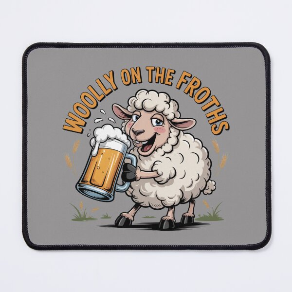 Item preview, Woolly on the Froths: Funny Sheep Drinking T-Shirt designed and sold by Grang Art Artistic Designs.