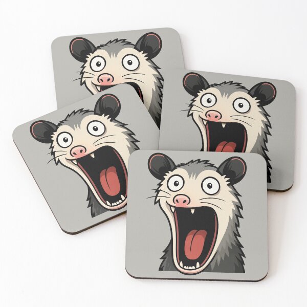 Item preview, Funny Big Mouth Possum – Screaming Animal Madness Illustration designed and sold by Ivy-Triggs.