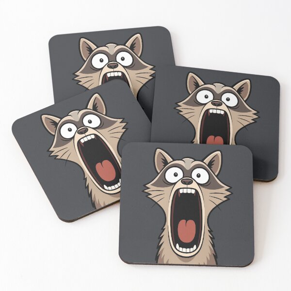 Item preview, Shocked Raccoon Cartoon – Funny Screaming Raccoon Art designed and sold by Ivy-Triggs.