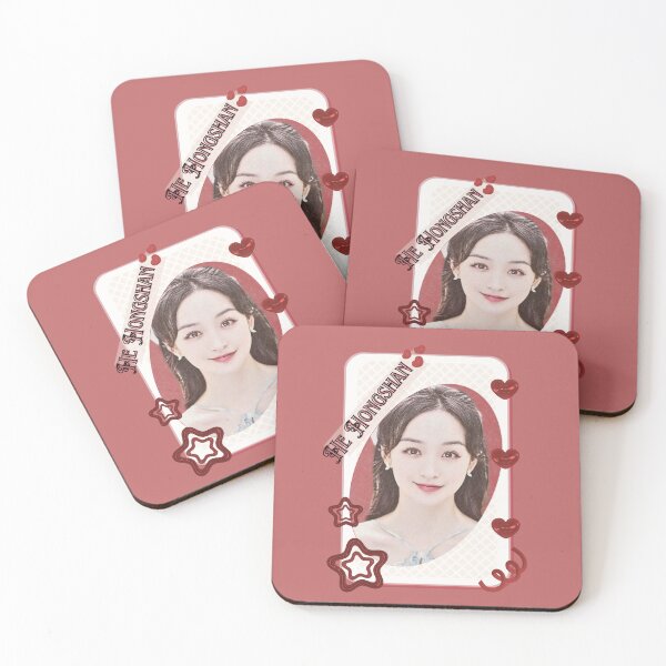 Item preview, He Hongshan (何泓姗) Portrait Chinese Actress Art Chinese Celebrity Illustration portrait illustration Red Aesthetic Collage Design designed and sold by AJUNICE STUDIO.