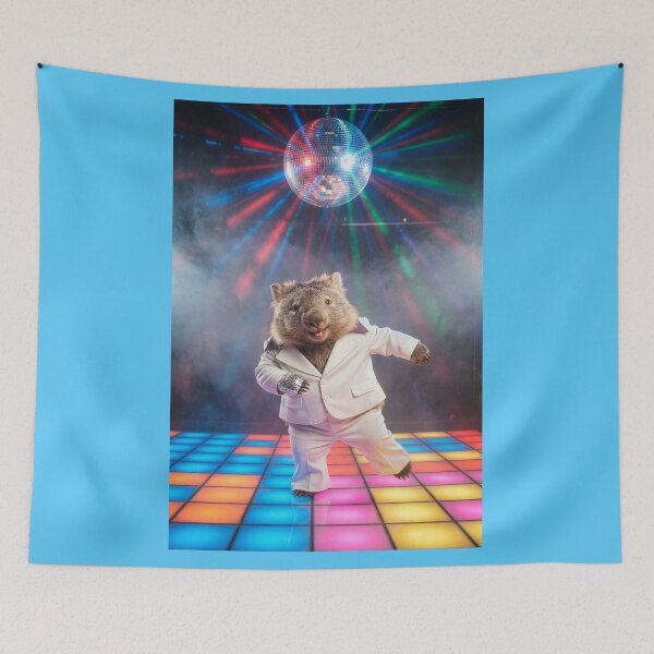 Item preview, Wombat Caught the Disco Fever designed and sold by Tridentulus.