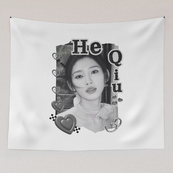 Item preview, He Qiu (何秋) Chinese Actress Art Chinese Celebrity Illustration Black and White Collage Digital Art Portrait designed and sold by AJUNICE STUDIO.