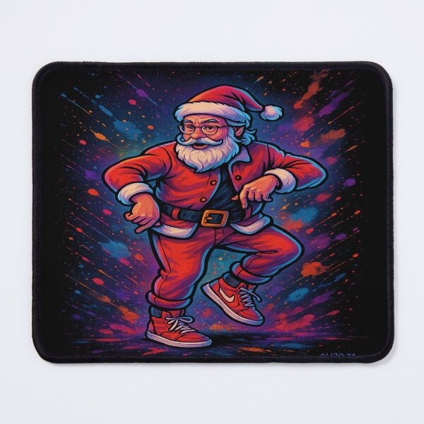 Item preview, Neon Funky Santa – Colorful Christmas Dance Art designed and sold by alizo74.