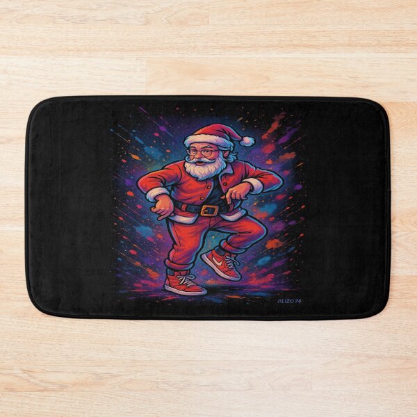 Item preview, Neon Funky Santa – Colorful Christmas Dance Art designed and sold by alizo74.