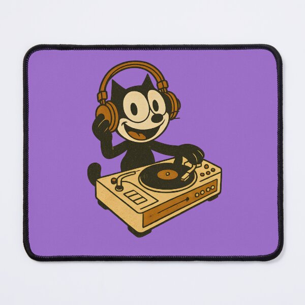 Item preview, FELIX CAT DJ VINTAGE WITH AUDIO HEADPHONES designed and sold by infinitearte.