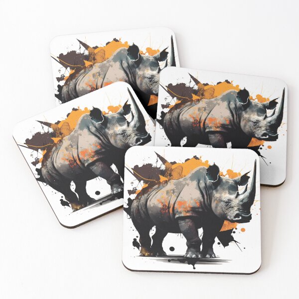 Item preview, Black Rhino, Endangered Species, Rare and Majestic Animal designed and sold by MVDigitalArt.