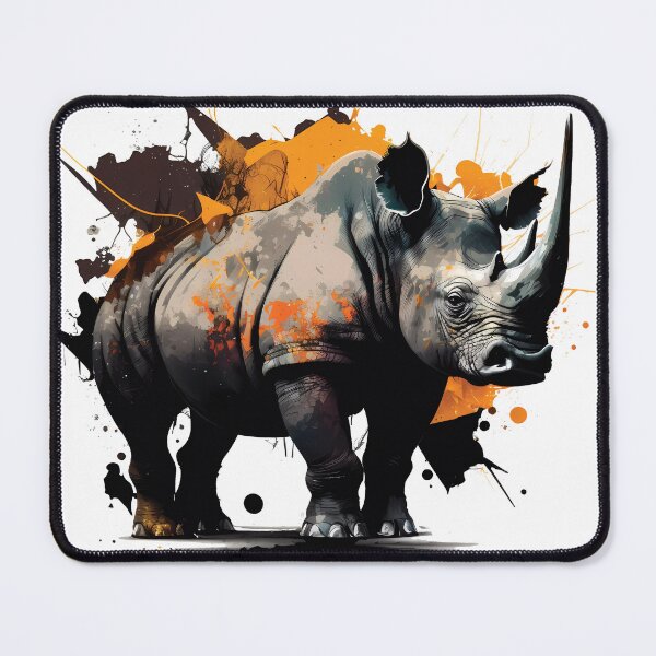 Item preview, Black Rhino, Endangered Species, Rare and Majestic Animal designed and sold by MVDigitalArt.