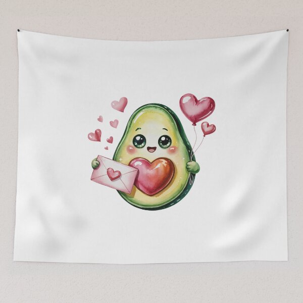 Item preview, Valentines  Avocado with Heart Balloons designed and sold by jkrphoto.