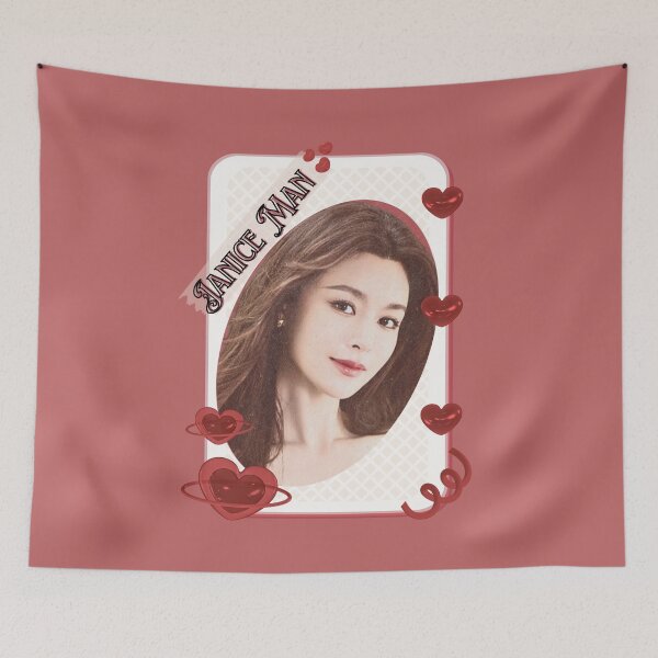 Item preview, Janice Man (万绮雯) Portrait Chinese Actress Art Chinese Celebrity Illustration portrait illustration Red Aesthetic Collage Design designed and sold by AJUNICE STUDIO.