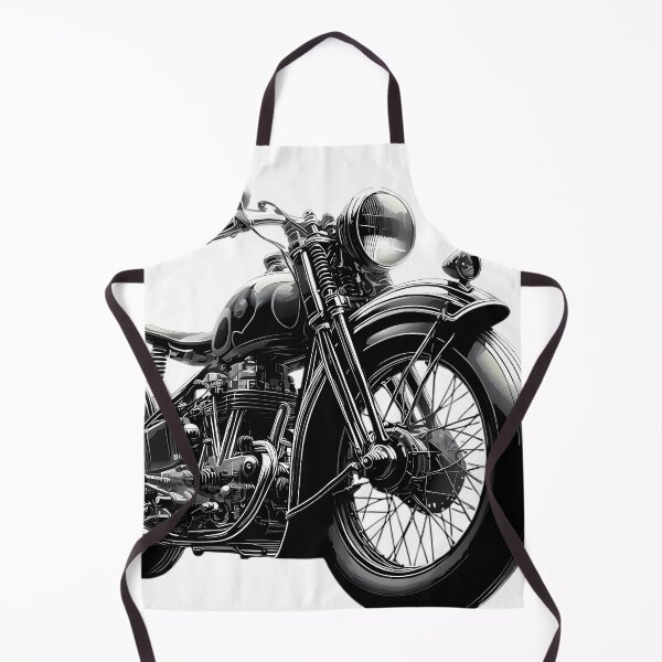 Item preview, Vintage Classic Motorcycle Black White Illustration designed and sold by DrawDrip.