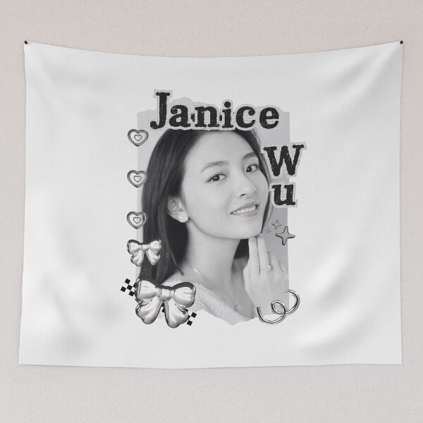 Item preview, Janice Wu – Wu Qian (吴倩) Chinese Actress Art Chinese Celebrity Illustration Black and White Collage Digital Art Portrait designed and sold by AJUNICE STUDIO.