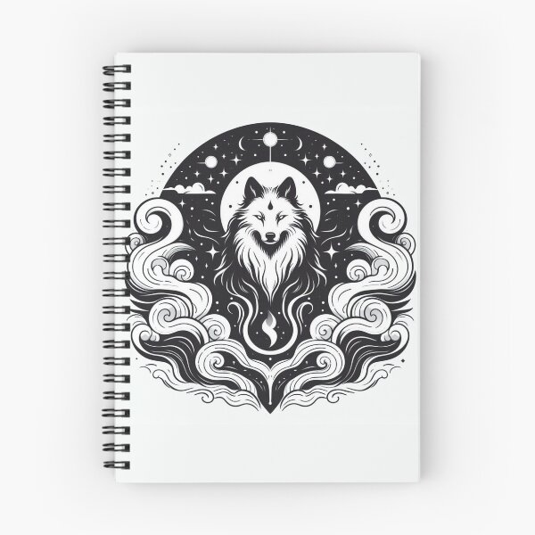 Item preview, Celestial Spirit Wolf Mystic Moon Art designed and sold by BigBlueArt.