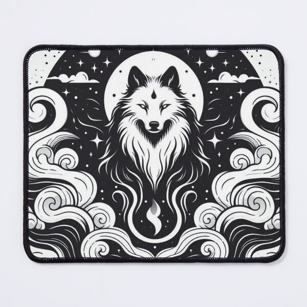 Item preview, Celestial Spirit Wolf Mystic Moon Art designed and sold by BigBlueArt.