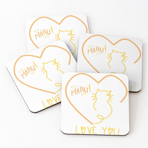 Item preview, Miau! I Love You – Cute Minimalist Cat Line Art designed and sold by sugarcandystick.