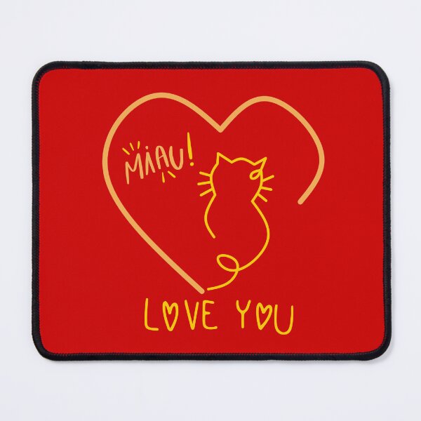 Item preview, Miau! I Love You – Cute Minimalist Cat Line Art designed and sold by sugarcandystick.