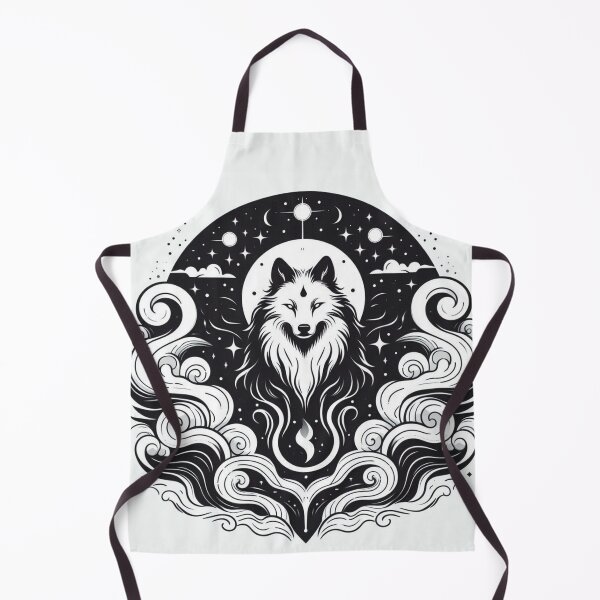 Item preview, Celestial Spirit Wolf Mystic Moon Art designed and sold by BigBlueArt.