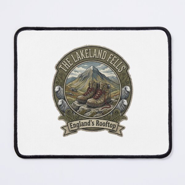 Item preview, The Lakeland Fells - Scafell Pike Hiking Embroidered Patch Art designed and sold by Digital Dreams Arts.