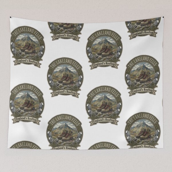 Item preview, The Lakeland Fells - Scafell Pike Hiking Embroidered Patch Art designed and sold by Digital Dreams Arts.