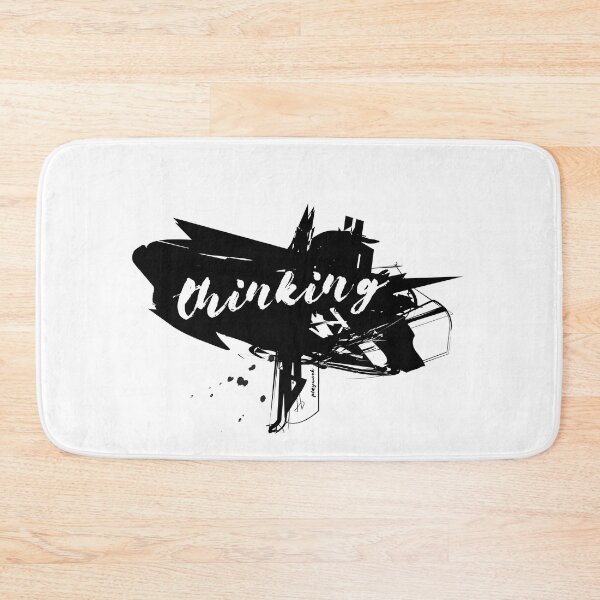 Item preview, Thinking – Abstract Ink Splash Typography | by PlayWork designed and sold by PlayWork.
