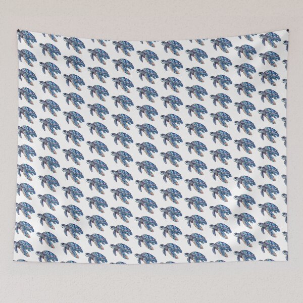 Item preview, Colorful Decorative Sea Turtle Art designed and sold by Rutvain.