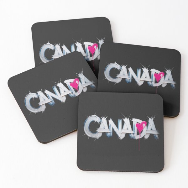 Item preview, Canada Love Heart Paint Stroke Art Print designed and sold by cabana.space.