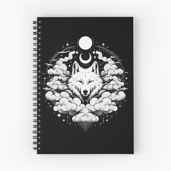 Item preview, Lunar Wolf Moon Phases Celestial Art designed and sold by BigBlueArt.