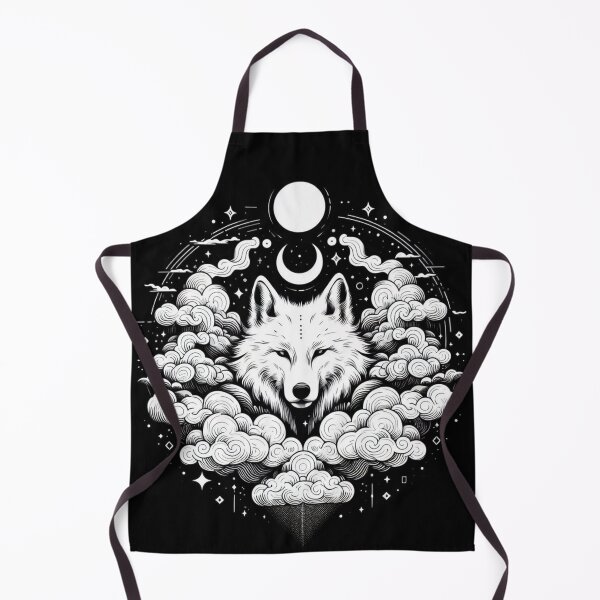 Item preview, Lunar Wolf Moon Phases Celestial Art designed and sold by BigBlueArt.