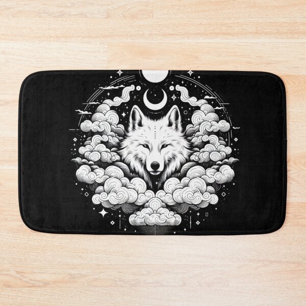 Item preview, Lunar Wolf Moon Phases Celestial Art designed and sold by BigBlueArt.