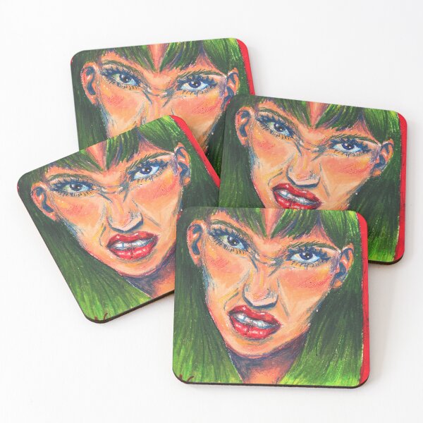 Item preview, Sneer | Oil pastel print designed and sold by aimeeelliottart.