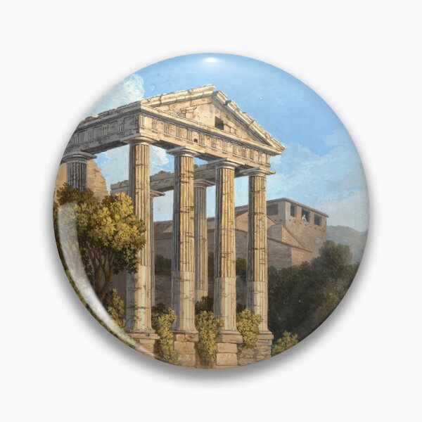 Item preview, The Temple of Hercules in Cori near Velletri by Jakob Philipp Hackert designed and sold by AngyDesigns49.