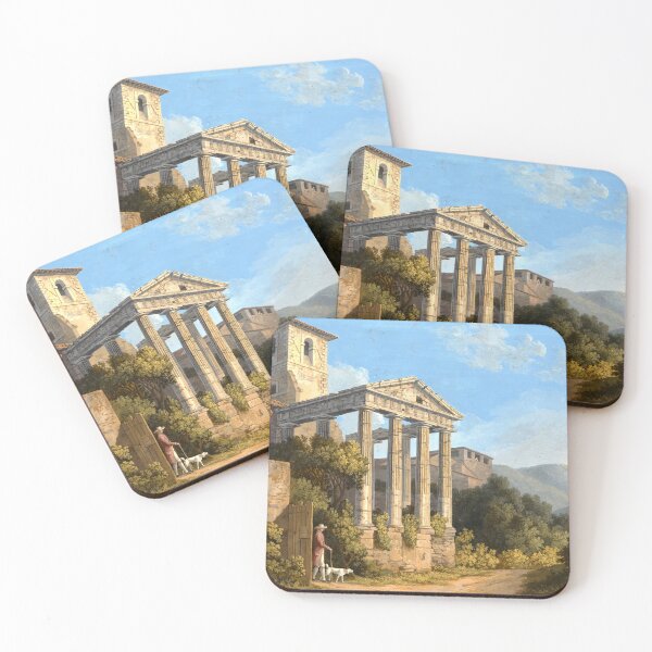 Item preview, The Temple of Hercules in Cori near Velletri by Jakob Philipp Hackert designed and sold by AngyDesigns49.