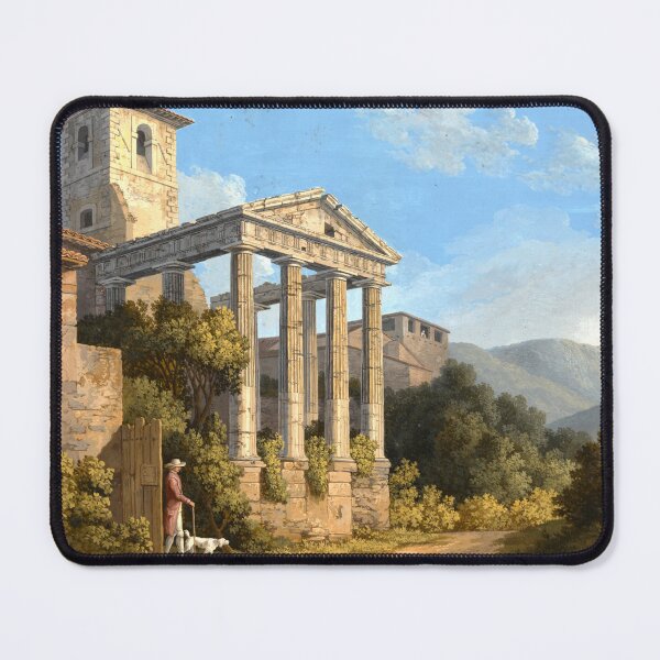 Item preview, The Temple of Hercules in Cori near Velletri by Jakob Philipp Hackert designed and sold by AngyDesigns49.