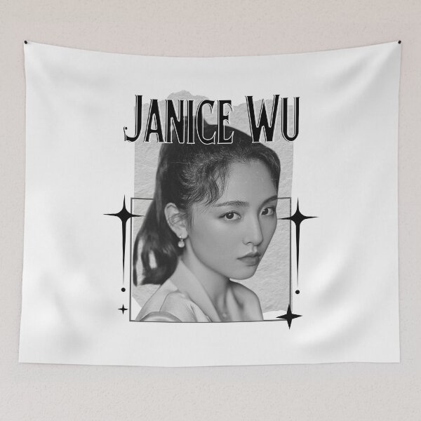Item preview, Janice Wu – Wu Qian (吴倩) Chinese Actress Art Chinese Celebrity IllustrationScrapbook Collage Cozy Y2K Vintage Design designed and sold by HELL0WBELLO.