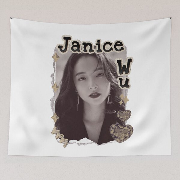 Item preview, Janice Wu – Wu Qian (吴倩) Chinese Actress Art Chinese Celebrity Illustration Scrapbook Collage Cozy Y2K Vintage Design designed and sold by HELL0WBELLO.