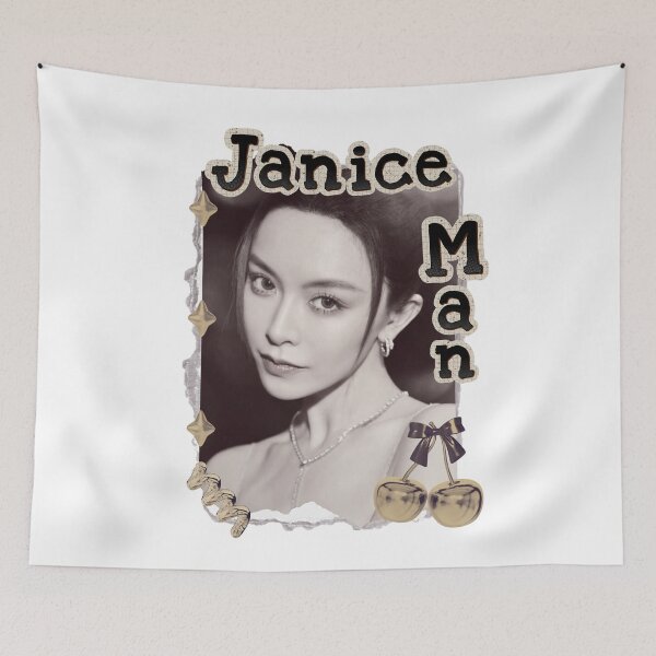 Item preview, Janice Man (万绮雯) Chinese Actress Art Chinese Celebrity Illustration Scrapbook Collage Cozy Y2K Vintage Design designed and sold by HELL0WBELLO.