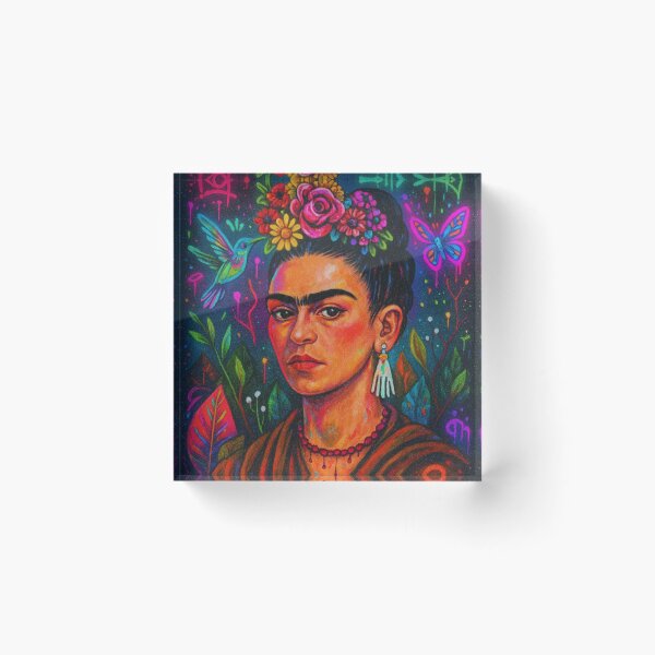 Item preview, Neon Floral Self-Portrait - Electric Pop Art Interpretation designed and sold by ThanksForToday.